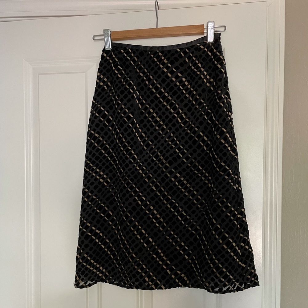 ICB New York velvet and satin skirt size 2
